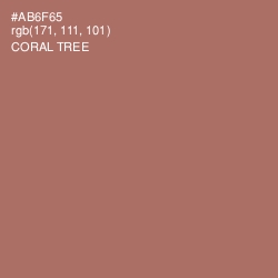 #AB6F65 - Coral Tree Color Image